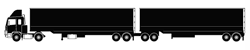 Double-trailer commercial vehicle
